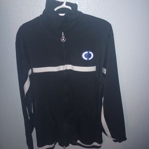 Jordan Full Zip Black Jacket Blue Accents